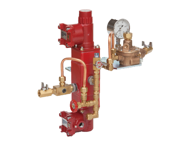 Pressure switch valve for direct-acting governor emergency stop systems